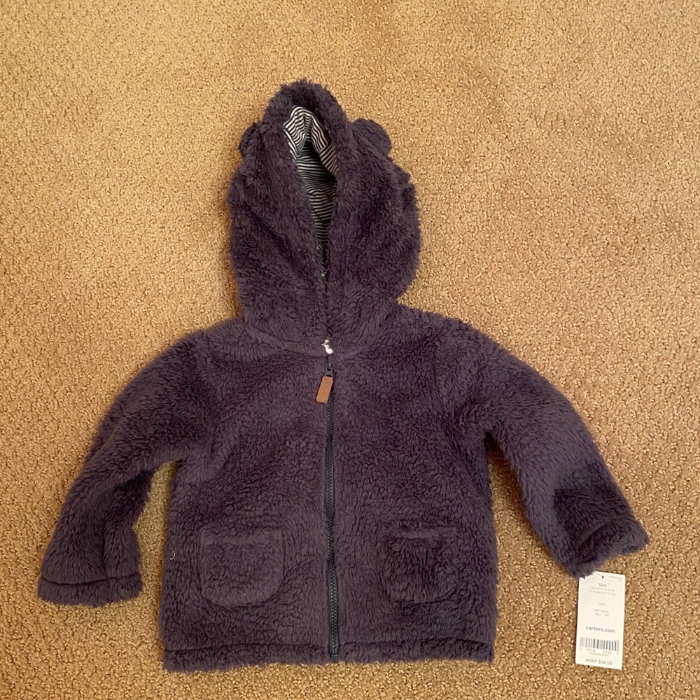 NWT Carter’s baby boy fleece jacket 12 months